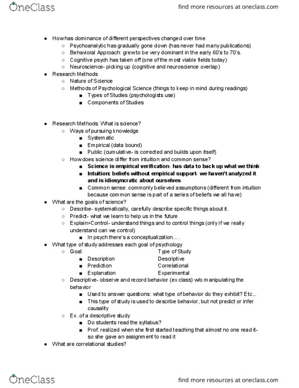 PSYCH 111 Lecture Notes - Lecture 3: Operational Definition, Psychological Science, Operationalization thumbnail