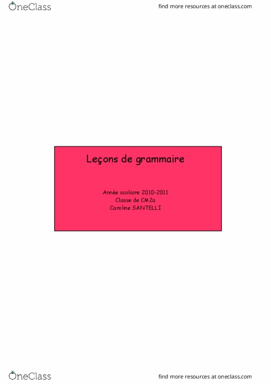 FREN-122 Lecture Notes - Lecture 2: Bateau, Infinitive, Bescherelle thumbnail