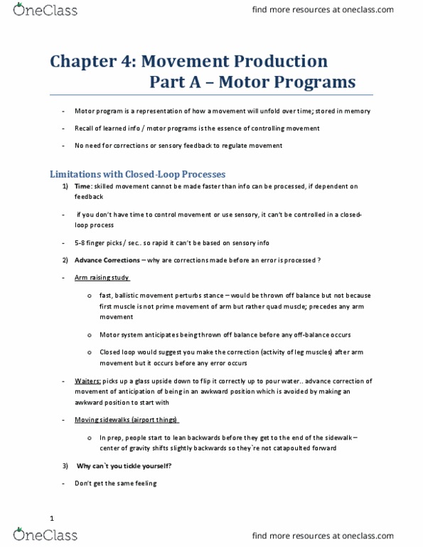 KINESIOL 1E03 Lecture Notes - Lecture 7: Laurie Connell, Motor System, Capacitive Sensing thumbnail