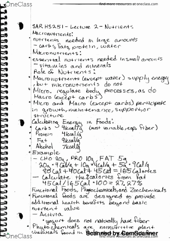 SAR HS 251 Lecture 2: Nutrients thumbnail