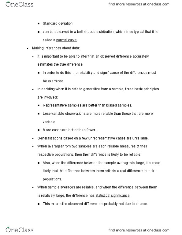 CAS PS 211 Lecture Notes - Lecture 3: Standard Deviation, Normal Distribution, Statistical Significance thumbnail