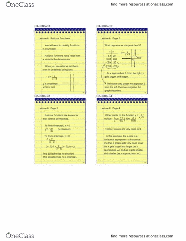 MATH 1150 Lecture Notes - Lecture 6: Asymptote thumbnail