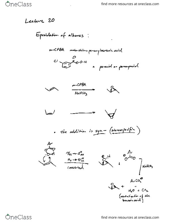Chemistry 20 Lecture Notes - Lecture 20: Osmium Tetroxide, Methamphetamine thumbnail