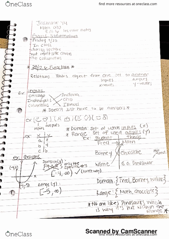 MATH 090 Lecture 11: exam information and lecture notes pg1 thumbnail