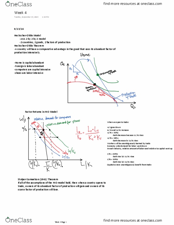 ECON 503 Lecture Notes - Lecture 4: Comparative Advantage thumbnail