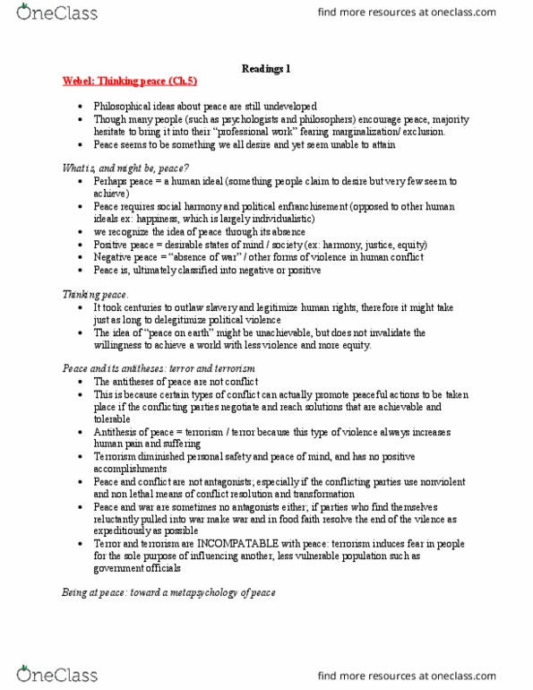 PEACEST 1A03 Chapter Notes - Chapter 5,6, 12: Structural Violence, Deconstruction, Pacifism thumbnail