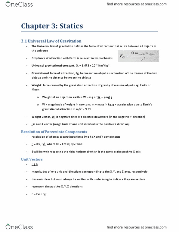 KINESIOL 2A03 Chapter Notes - Chapter 3: Triceps Brachii Muscle, Weighing Scale, Cross Product thumbnail