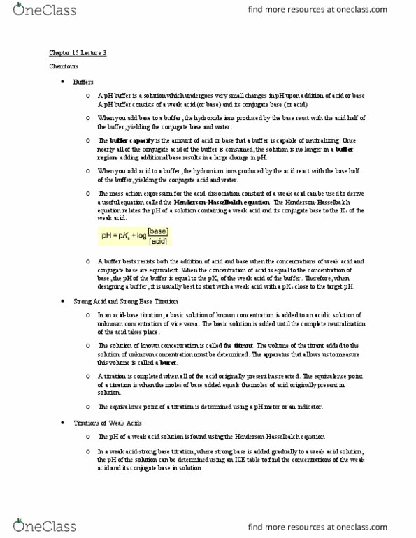 CHEM 1214 Lecture Notes - Lecture 3: Alkalosis, Hydronium, Ph Meter thumbnail