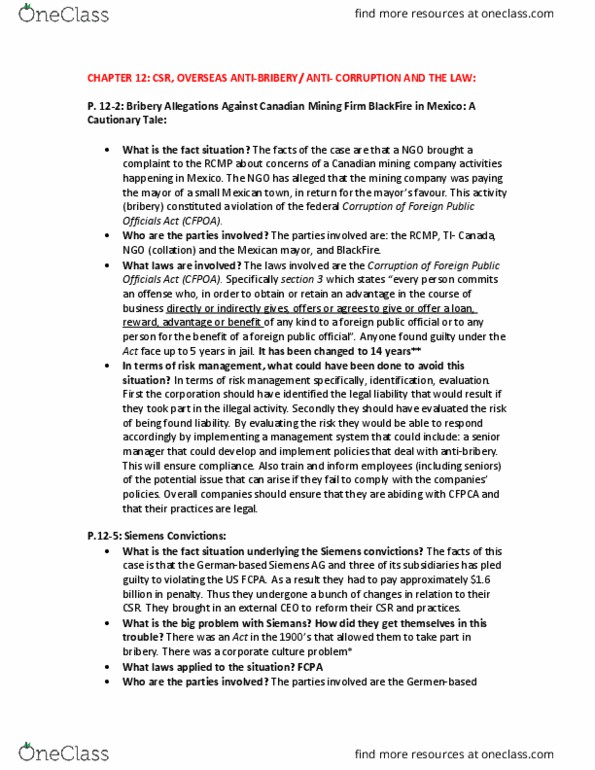 LAW 533 Lecture Notes - Lecture 12: Chief Operating Officer, Mens Rea, Canadian Business thumbnail