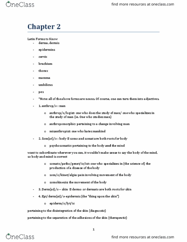 CLASSICS 2MT3 Chapter Notes - Chapter 2: Cervicectomy, Dermis, Prosopography thumbnail