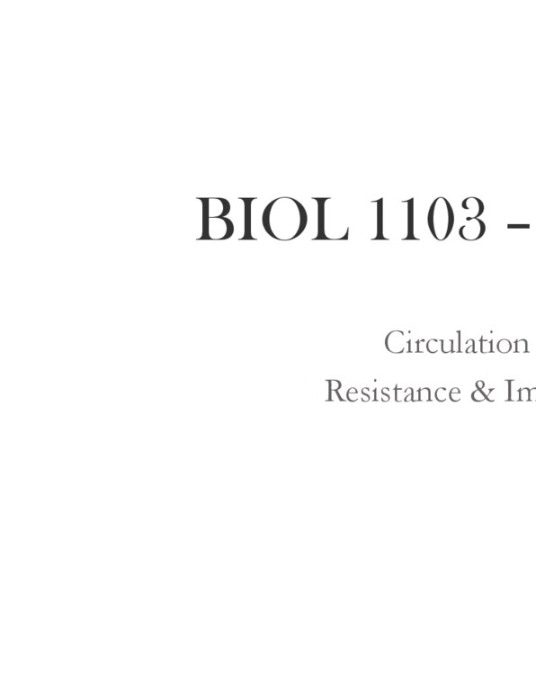 BISC 101 Lecture Notes - Vasospasm, Prothrombinase, White Blood Cell thumbnail
