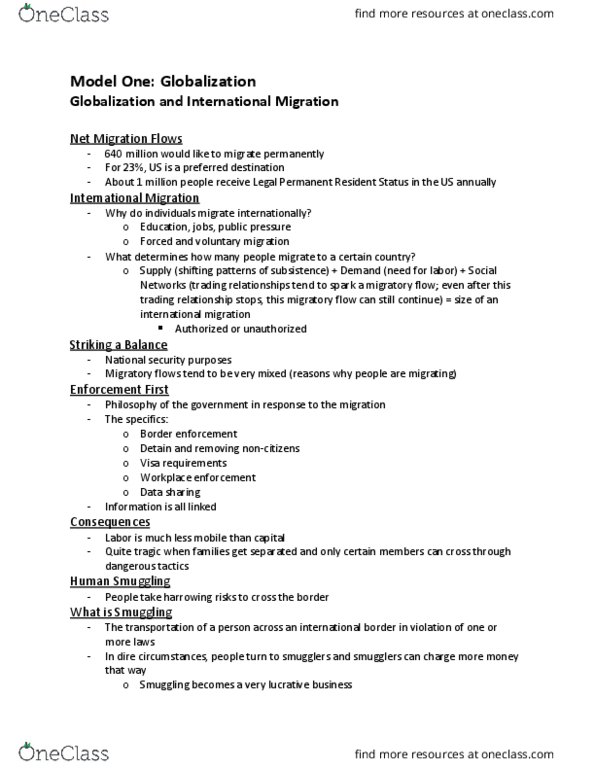 INTLSTD 101 Lecture Notes - Lecture 3: United States Border Patrol, Removal Proceedings, Voluntary Return thumbnail