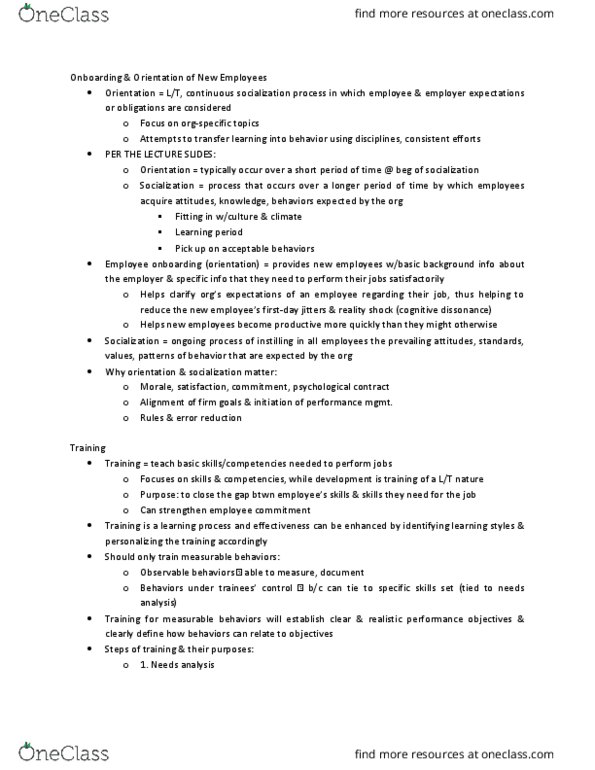 BUS 381 Lecture Notes - Lecture 14: Task Analysis, Inductive Transfer, Instructional Design thumbnail