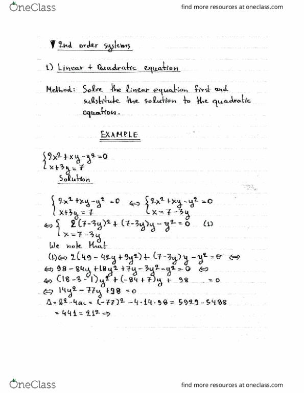 MATH 1148 Lecture Notes - Lecture 19: Quadratic Equation thumbnail