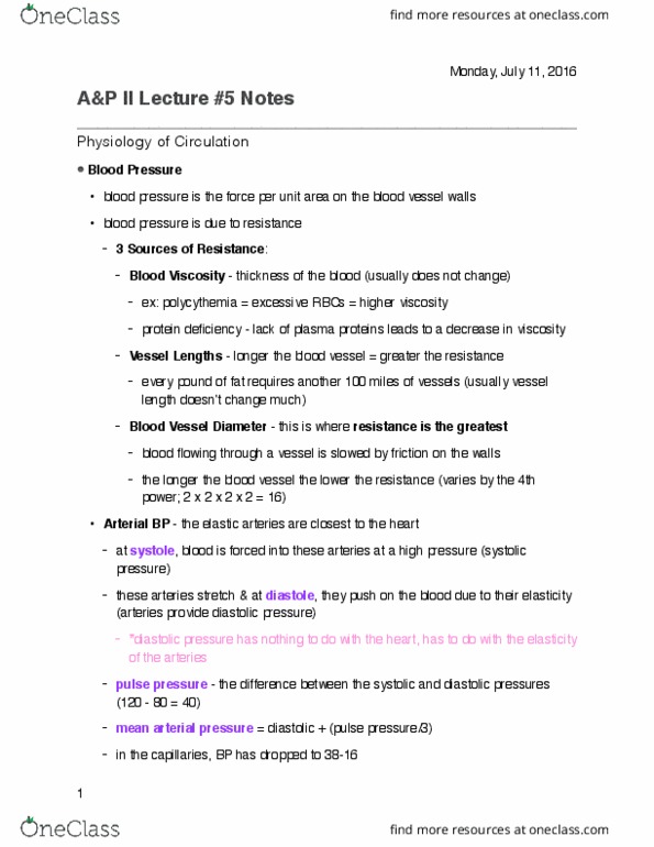 BIOL 208 Lecture Notes - Lecture 5: Vasomotor Center, Medulla Oblongata, Sympathetic Nervous System thumbnail