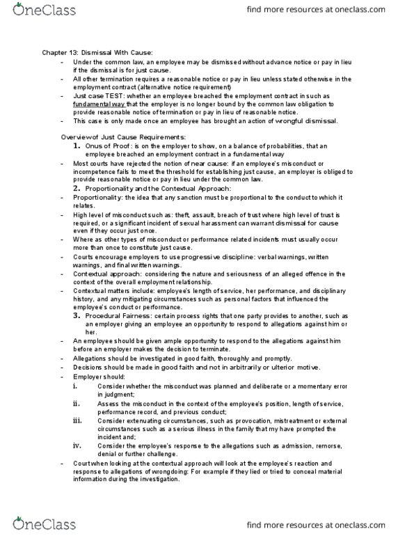 LAW 529 Lecture Notes - Lecture 10: Absenteeism, Condonation, Job Performance thumbnail