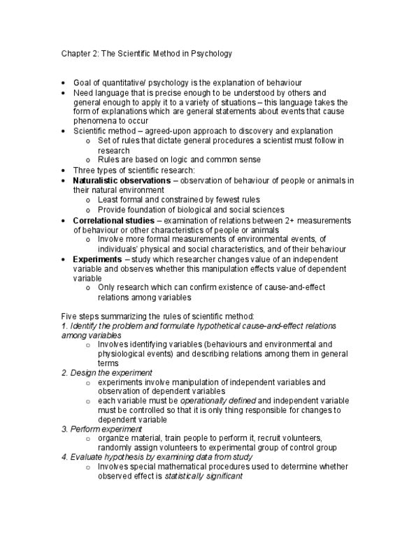 PSYCH218 Lecture Notes - Dependent And Independent Variables, Inter-Rater Reliability, Quantitative Psychology thumbnail