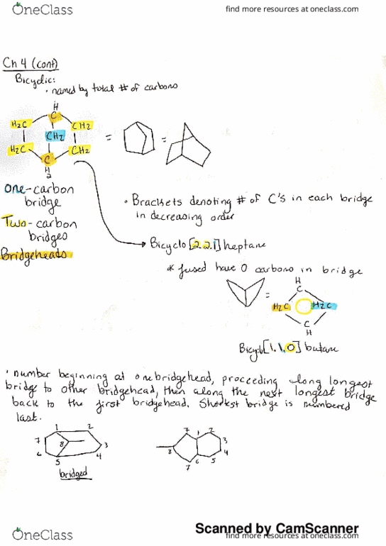 CHM 2210 Chapter 4: Naming bicyclics, alkenes and alkynes thumbnail