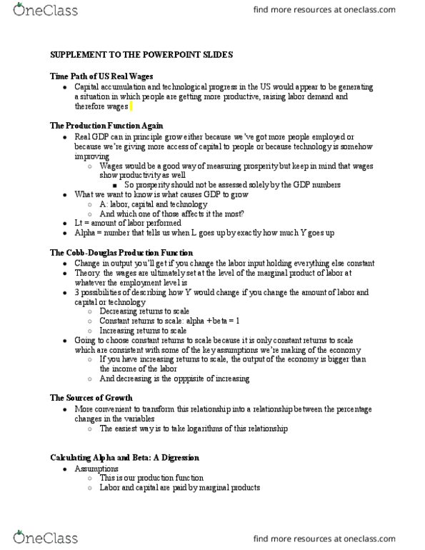 FIN 34220 Lecture Notes - Lecture 6: Production Function, Capital Accumulation, Marginal Product thumbnail